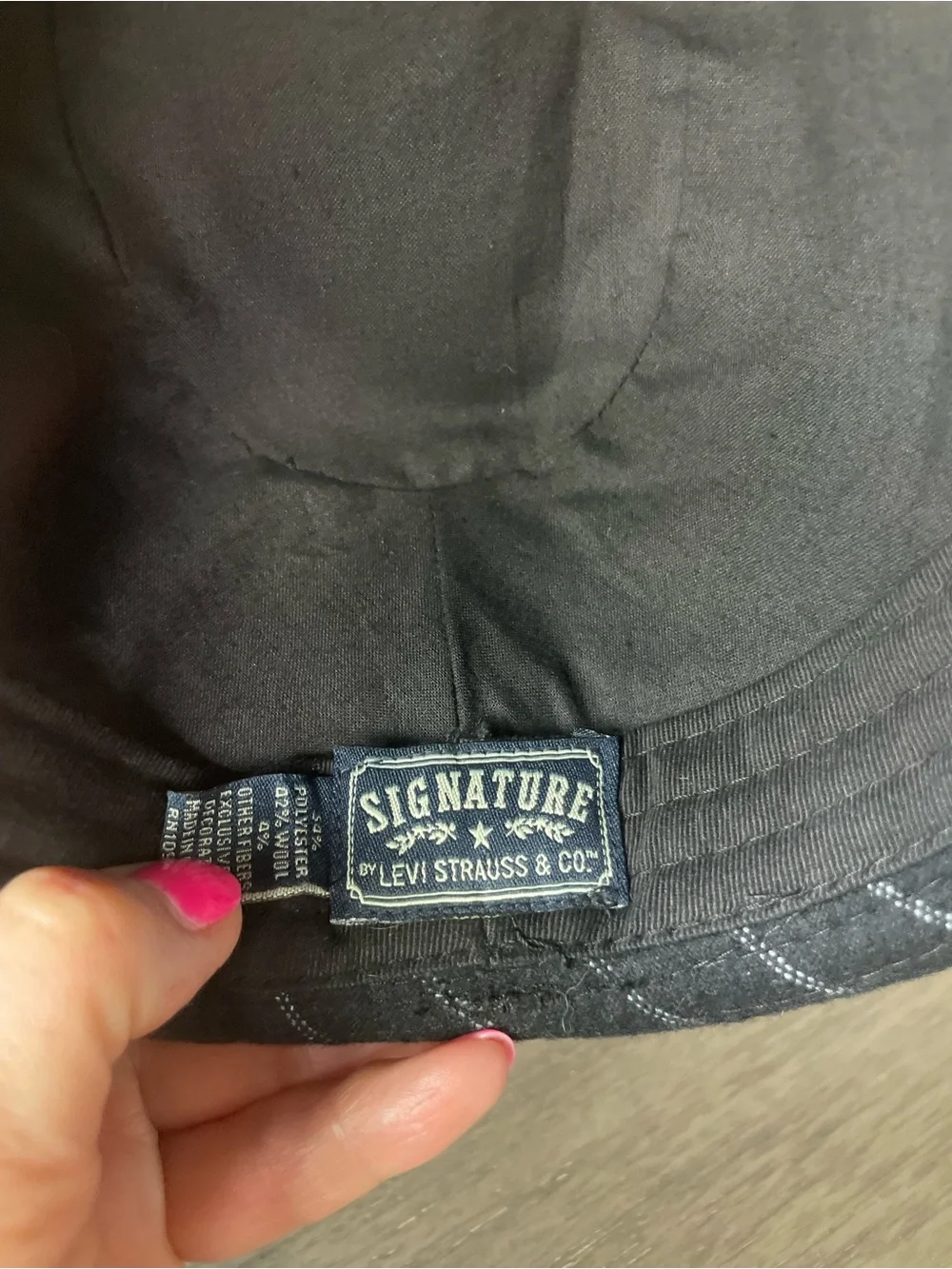 Levi Strauss Signature Black Pinstripe Child’s Fidora Hat